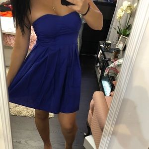Royal blue mini dress